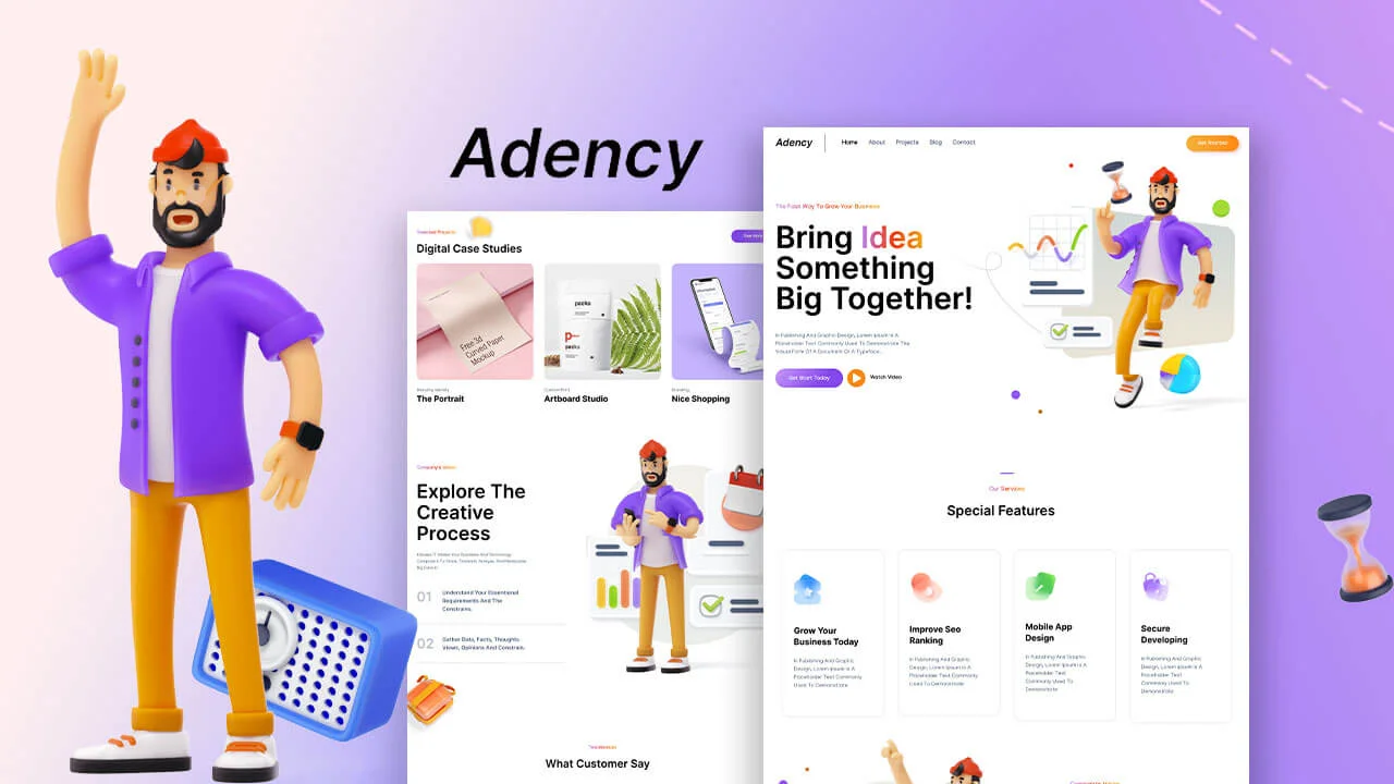 Adency Digital Agency Elementor Template Kit