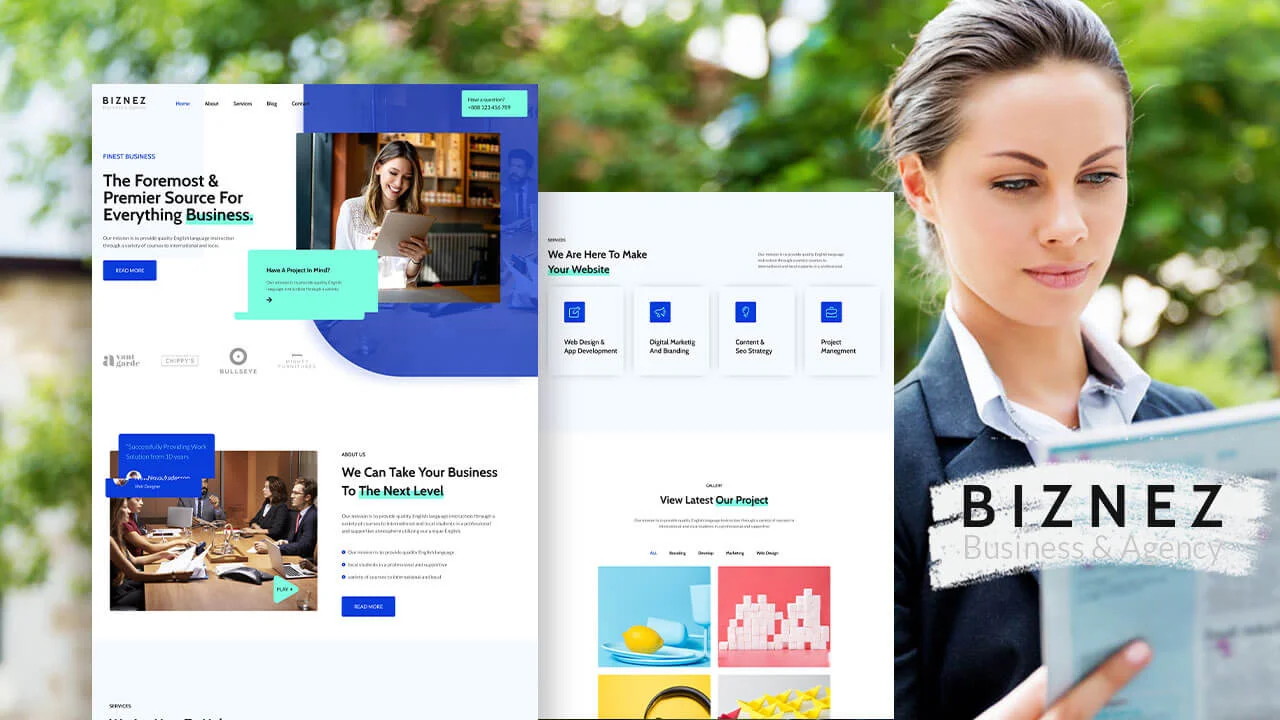 Biznez Digital Agency Elementor Template Kit