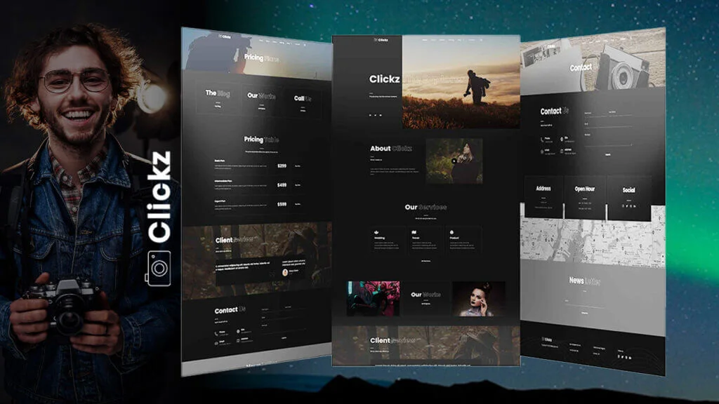 ClickZ Photography Portfolio Elementor Template Kit 1024x576 1