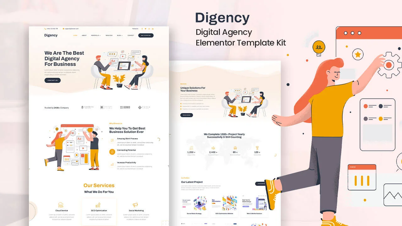 Digency SEO and Digital Marketing Elementor Template Kit