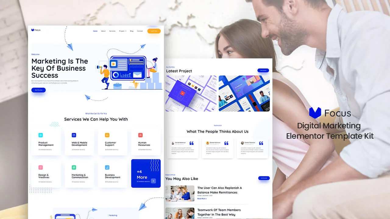 Focus Digital Marketing Elementor Template Kit