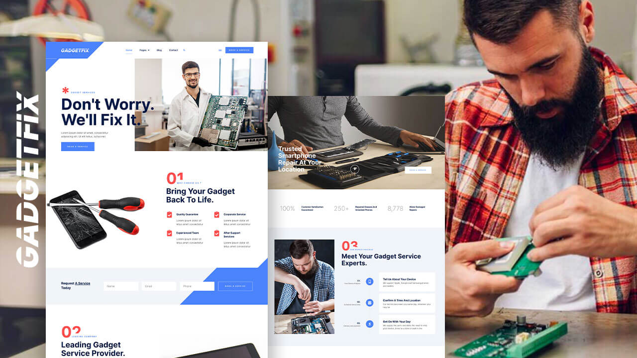 GadgetFix Mobile and Computer Repair Elementor Template Kit