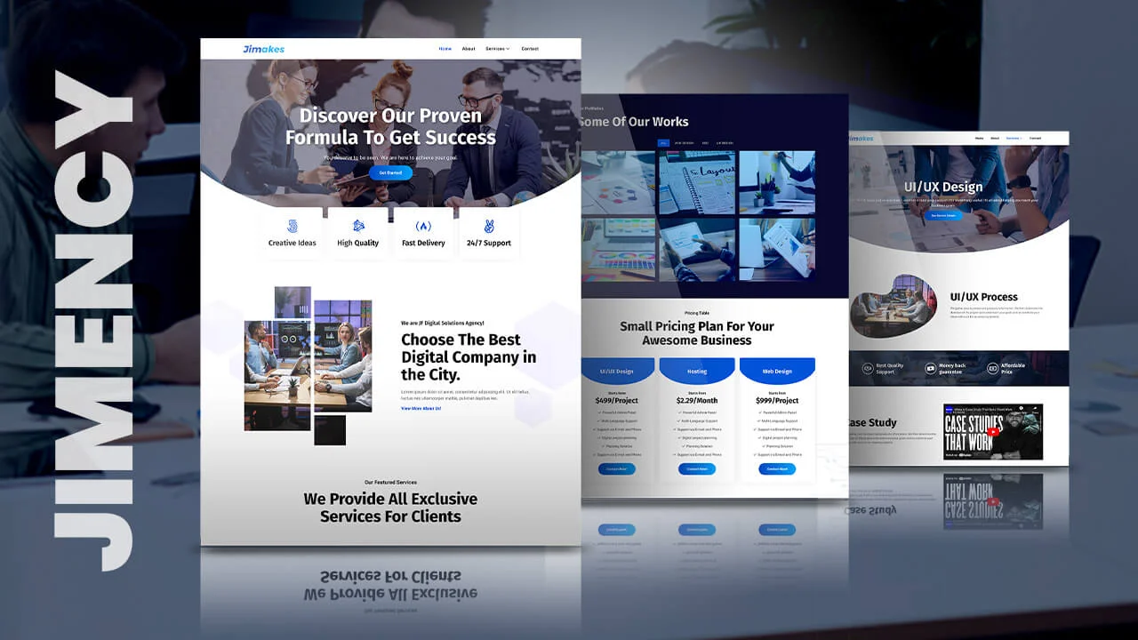 Jimency Business And Agency Elementor Template Kit