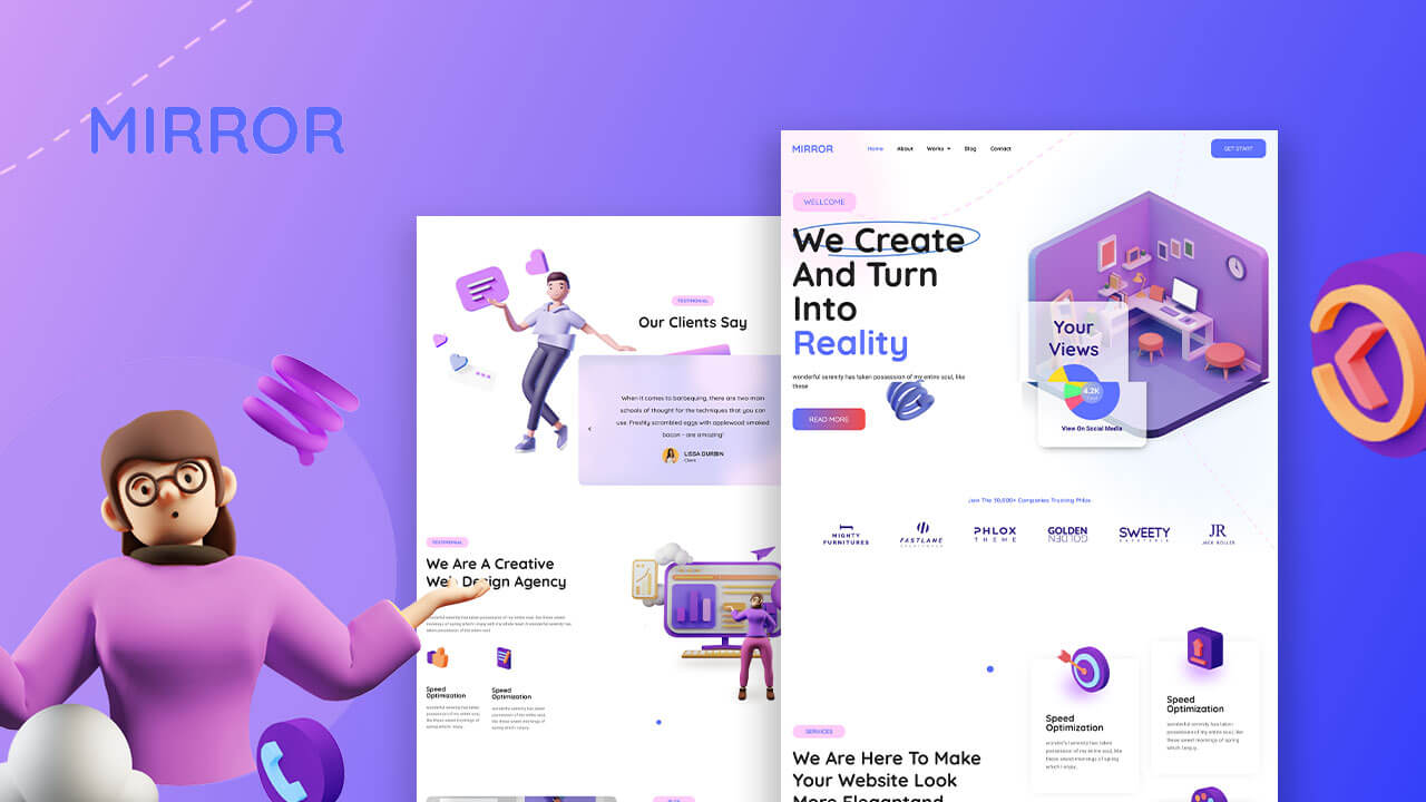 Mirror Digital Agency Elementor Template Kit