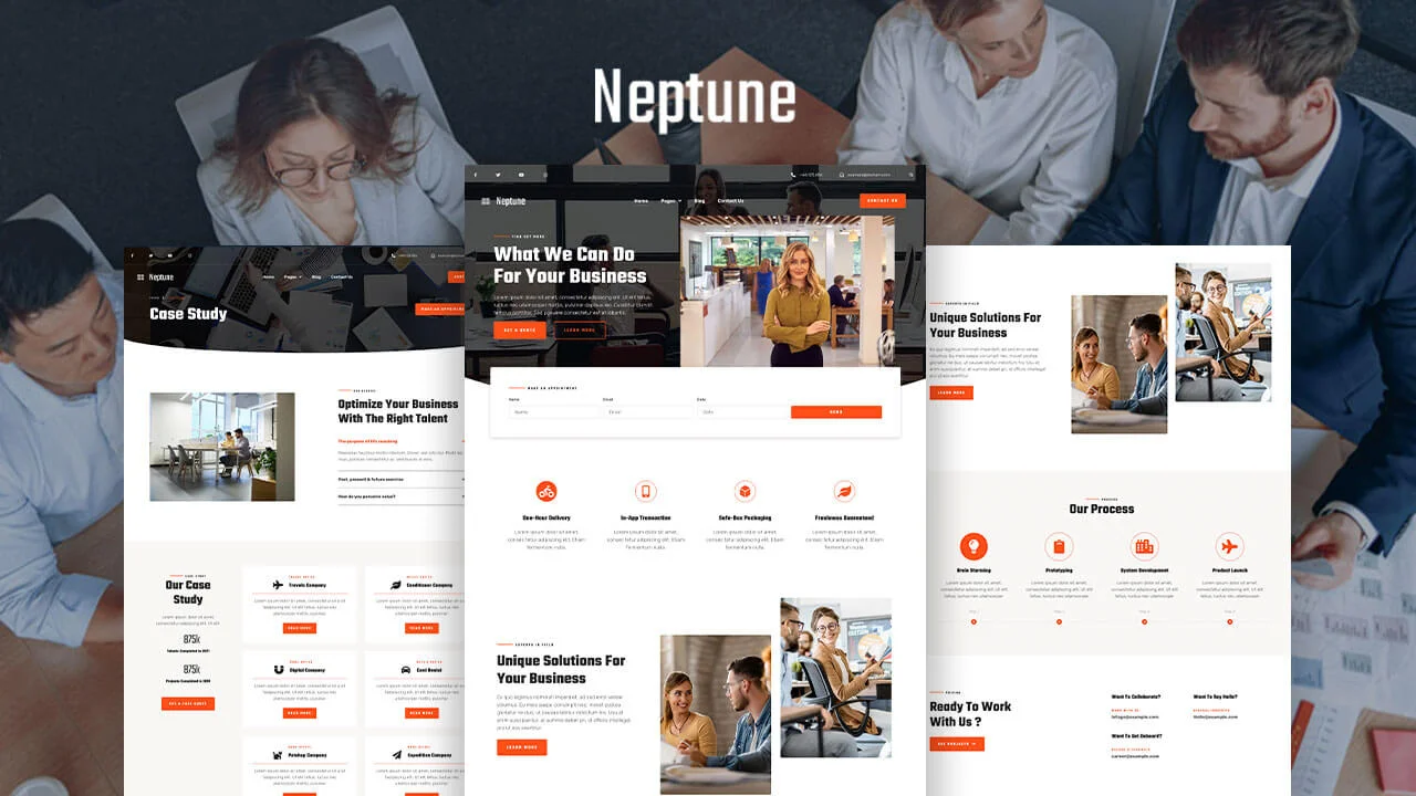 Neptune Creative Agency Elementor Template Kit