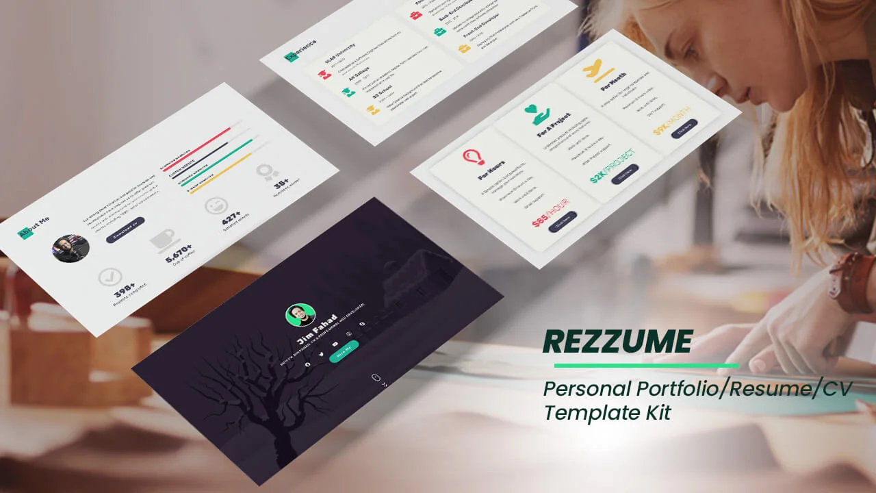 Rezzume Personal Portfolio Elementor Template Kit