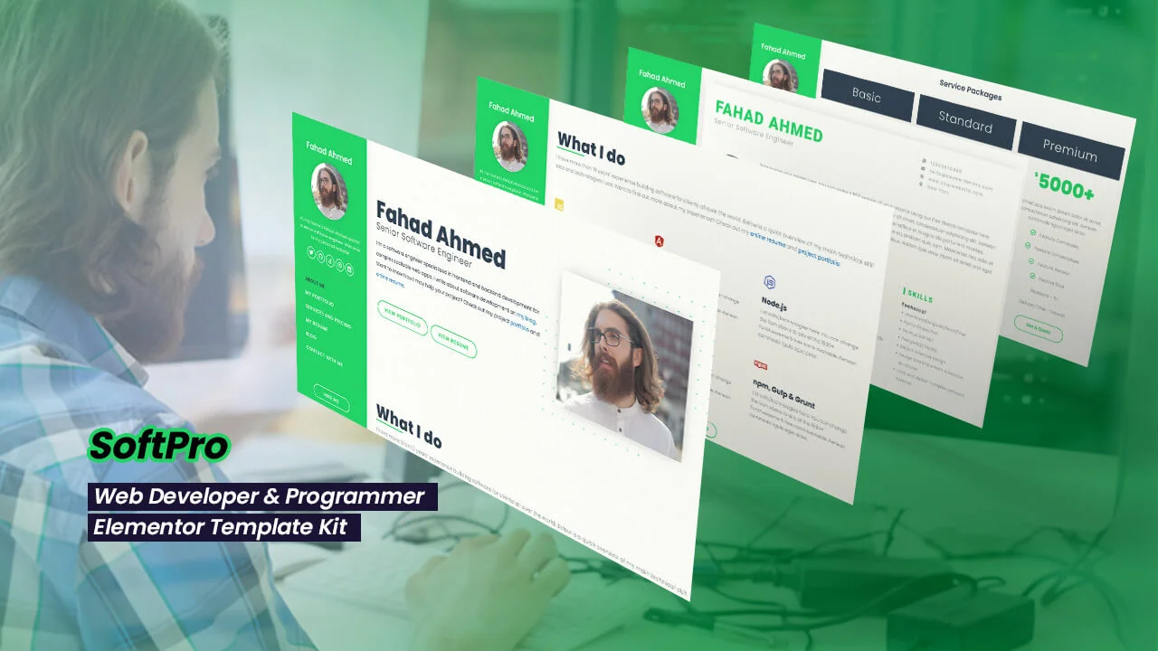 SoftPro Personal Portfolio Elementor Template Kit