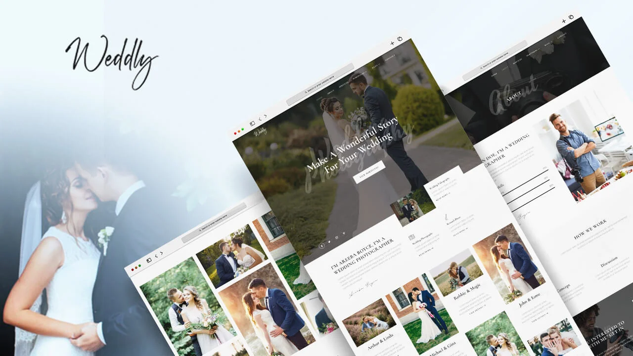 Weddly Wedding Photography Elementor Template Kit