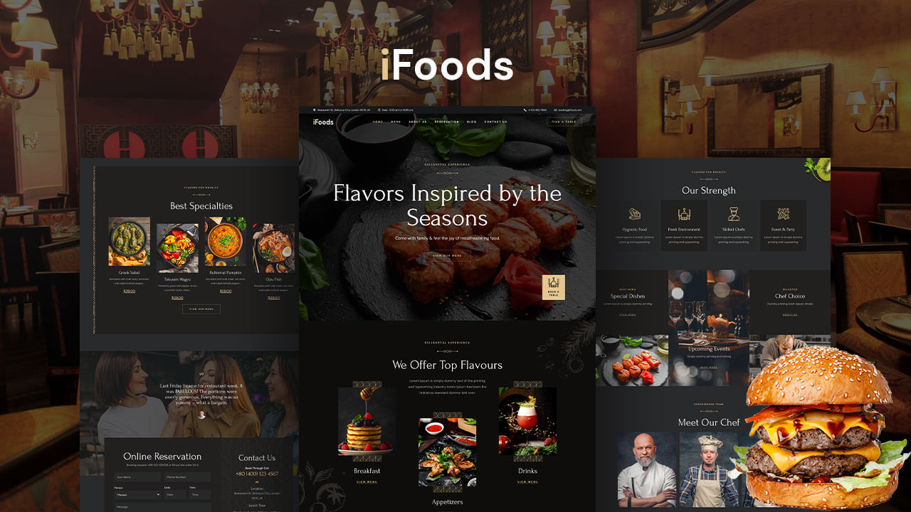 iFoods Restaurant And Cafe Elementor Template Kit